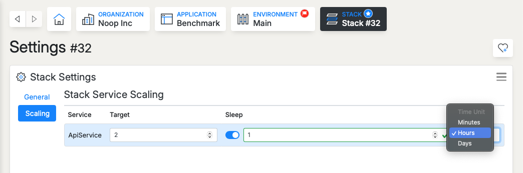 Configuring the inactivity period for a sleepy service